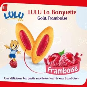 Lulu La Barquette - Génoise à la Framboise - Idéal pour le Goûter - 4x Pack de 3 Sachets Fraîcheur 120 g 