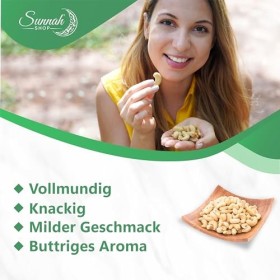Sunnah Shop® Noix de cajou croquantes naturelles 1 kg | non salées et non traitées | Noix de cajou 100 % naturelles | Noix de