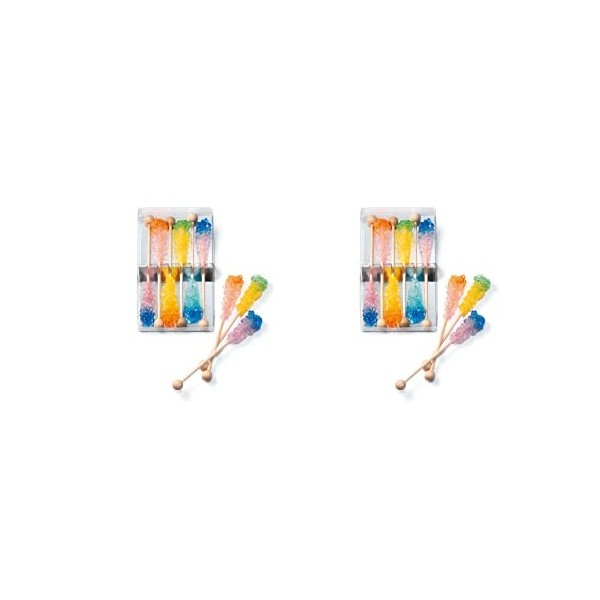 2 bâtons de kandis Teemando® « Duo », 2 couleurs, 6 pièces par paquet de 11 cm - nous livrons 2 paquets de 6 pièces.
