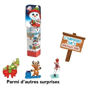 Oeuf KINDER Surprise 20g - Traditionnel étui de 4 oeufs Edition Spéciale Noël - Nouvelle version 2022/2023 - Létui de 4 oeuf