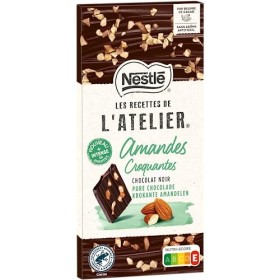 Nestlé Les Recettes de LAtelier - Tablette Chocolat Noir Éclats dAmandes Grillées - 100g