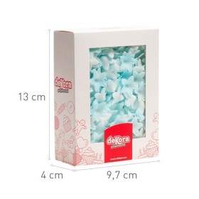 Dekora - Boîte de 400 Mini Fleurs en Gaufrettes Bleues pour Décoration - Fleurs Comestibles pour Gâteaux - Gaufrettes pour la