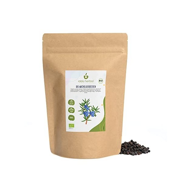 Baies de Genévrier Séchées Biologiques 250g , Baies de Genièvre Entières de Culture Biologique, non Sucrées, 100% Naturelles