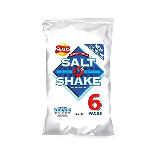 Walkers Crisps - Salt & Shake 6x24g - Paquet de 2