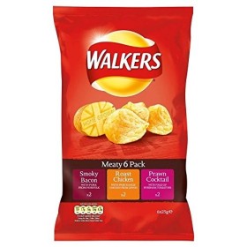 Walkers Crisps - Meaty Variété 6x25g - Paquet de 2