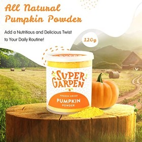 Super Garden Poudre de Potiron Lyophilisé - 100% Pur et Naturel, Convient aux Végétaliens, Sans Sucre Ajouté, Sans Additifs A