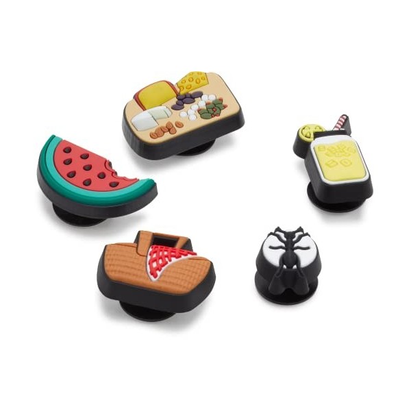 Crocs 5-Pack Food Jibbitz Shoe Charms, Breloques de Chaussure Mixte, 3D Mini Cookie Tin, Taille Unique