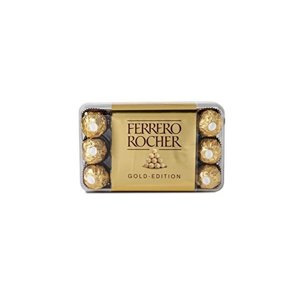 Ferrero Rocher - Croccanti Specialità al Cioccolato al Latte con Nocciole e Ripieno Cremoso con Nocciola Intera, Confezione d