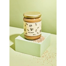 KoRo - Tahin brun Bio 500 g - fait à partir de graines de sésame non décortiquées - parfait pour faire du houmous - consistan