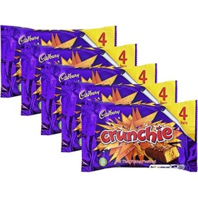 The Bramble Bay Cadbury Crunchie Barres de chocolat | Friandises au chocolat au lait avec centre en nid dabeille doré | Coll