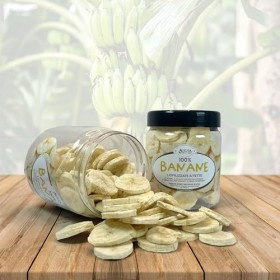 Bananes fraîches lyophilisées en tranches - Snacks sucrés sans sucre ajoutés-fruits frais lyophilisés - fruits secs pour cock