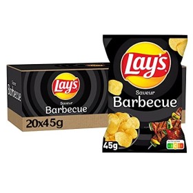 Lays Chips Barbecue, 45 g - Lot de 20+Pepsi Max Canette 6 x 33 cl