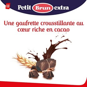 Petit Brun Extra - Biscuit Aromatisé à la Vanille - Sachet Fraîcheur - 6 Boîtes de 24 Biscuits 150 g 