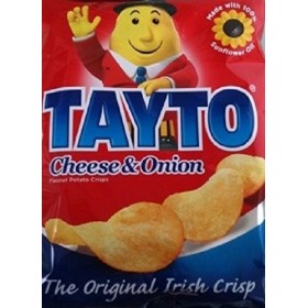 TAYTO Cheese & Onion Crisps from Ireland 25 x 25g packs by Tayto