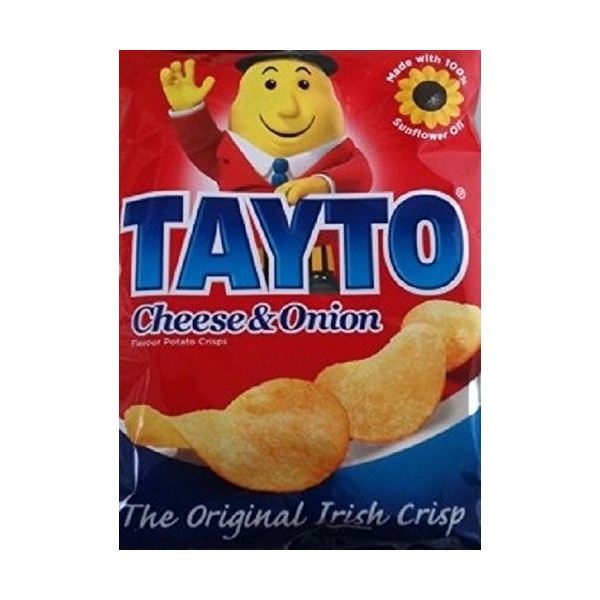 TAYTO Cheese & Onion Crisps from Ireland 25 x 25g packs by Tayto