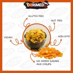 Raisins secs 1 Kg I Raisins secs Blanc gros calibre 1 Kg | Raisins secs dorés | Raisins séchés Jaunes | Raisins Golden | Sans