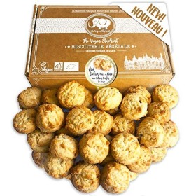Mini Cookies Bio & Vegan Noix de Coco aux Citrons confits, Fabrication Française et Artisanale. 300g