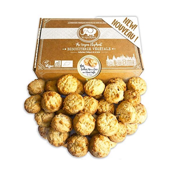 Mini Cookies Bio & Vegan Noix de Coco aux Citrons confits, Fabrication Française et Artisanale. 300g