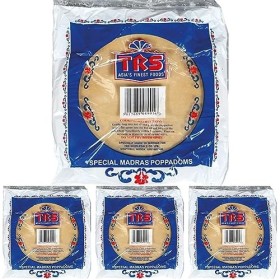 TRS Madras Papadum 0.2 kg 1 Unité Lot de 4 