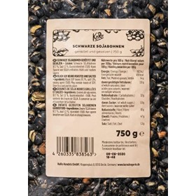 KoRo - Graines de soja noires grillées et salées 750 g - Snack croquant pour lentre-deux grillé sans graisse