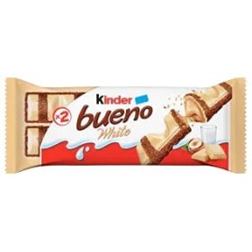 KINDER Bueno White lait et noisette - Le paquet de 10x2 barres.