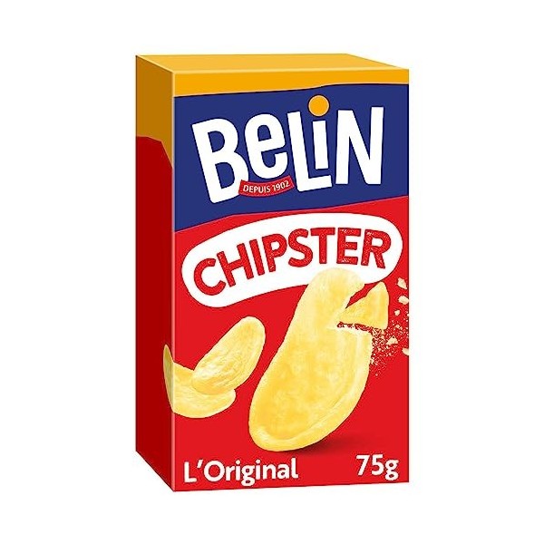 Belin Chipster Salé - Biscuit Soufflé Croustillant - Texture Légère - Idéal pour lApéritif - 6 Boîtes x 75 g