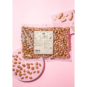 KoRo - Cacahuètes grillées enrobées de caramel salé 1 kg - La noix salée rencontre le caramel sucré - Noix entières croquante