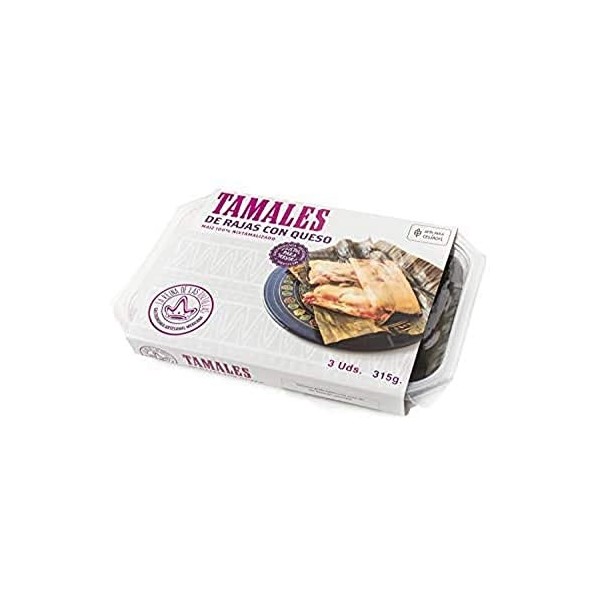 La Reina de las Tortillas - leader européen gastronomie artisanale mexicaine. Tamales au fromage avec tranches de piment. 100