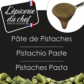 Épicerie du Chef - Pâte de Pistaches 200 g - Ingrédient Professionnel pour Pâtisseries, Desserts, Macarons, Entremets, Cakes,