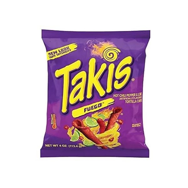 HEART FOR CARDS Takis FUEGO* – 113,2 g Hot Chilli Pepper Tortilla + Heartforcards® Protection dexpédition 1 paquet 