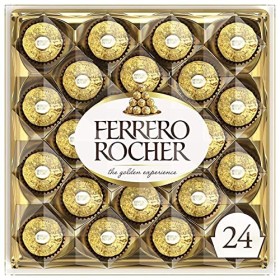 Ferrero Rocher - paquet de 24 pièces croquantes au chocolat au lait avec noisettes et fourrage crémeux - 300g