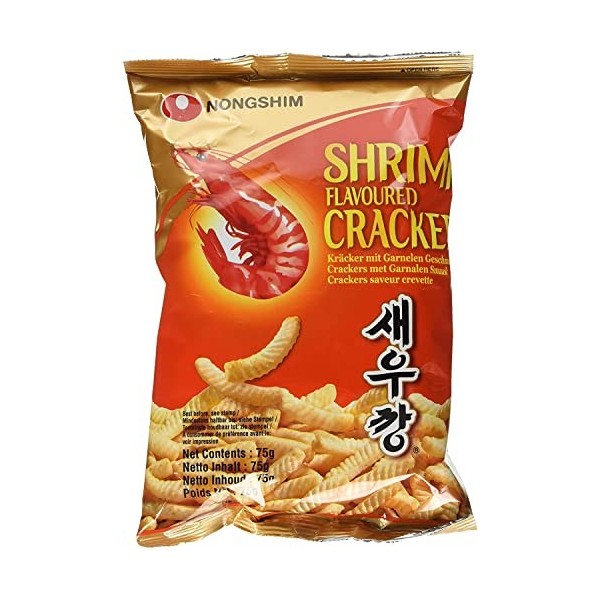 Chips crevettes 2 NONGSHIM 75g Corée - Lot de 6 pièces