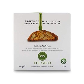 Deseo Cantuccini Toscani à lhuile dolive Vierge Extra et aux amandes, sans Oeuf - Lot de 3 x 200g