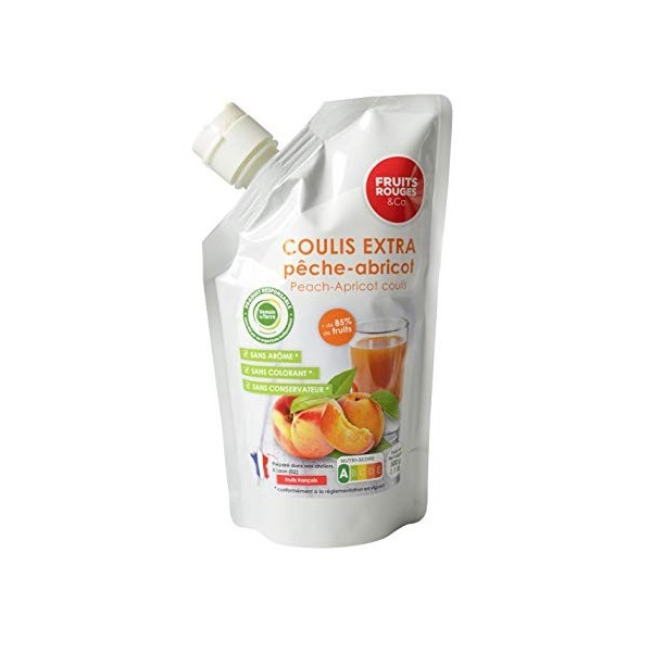 Coulis de fruits - Pêche-Abricot France lot de 2x500g - FRUITS ROUGES & Co.