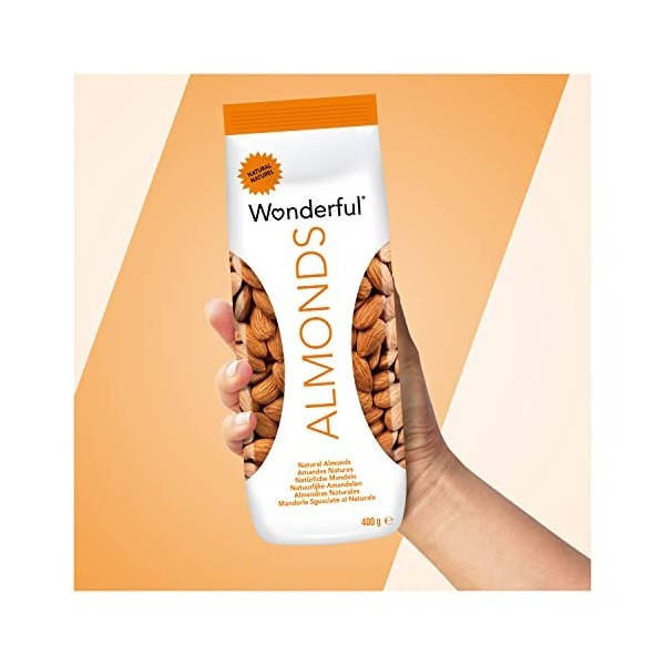 Wonderful Almonds - Amandes nature 400g Lot de 2 