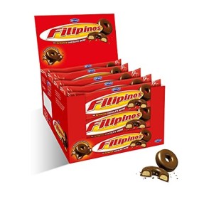Filipinos Biscuits croustillants enrobés de chocolat noir 128g [Pack de 12] - Combinaison parfaite entre du vrai chocolat noi