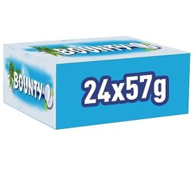 BOUNTY - Barres chocolat et noix de coco - Grand format contenant 24 x 57g - 1,368kg