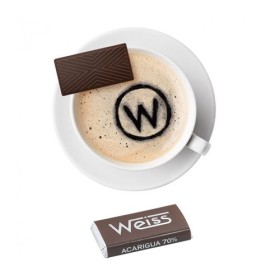 Boite de 40 carrés de chocolat noir - Chocolats Napolitains Acarigua 70% aux éclats de fèves - 180g