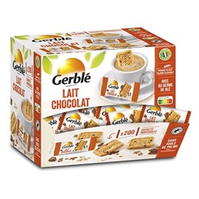 Gerblé Vitalité - Mini Biscuits Lait Chocolat - Allégé en sucre - Nutriscore C - Au Gerble de Blé - Sans Huile de Palme - 200