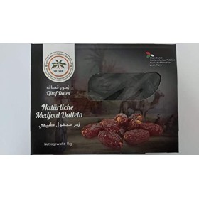 Dattes Medjool de Palestine | 1 Kg de dattes dorigine 100% naturelle | Déshydratées | Sans soufre et sans sucre | Fruit sec 