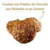 Lot 4 paquets 180g Cookies BIO Chocolat/Noisettes - Farine de Sarrasin - Fabrication artisanale en Bretagne - sans gluten* *