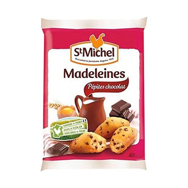 St Michel Madeleines Pépites de Chocolat 400g lot de 3 