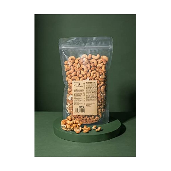 KoRo - Noix de cajou au piment 500 g - Snack épicé à base de noix de cajou et de poudre de chili