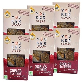 LOT 6 boites 90g gateaux "apéritif" à la tomme de vache & farine de sarrasin - BIO - fabrication artisanale - Sans Gluten* *
