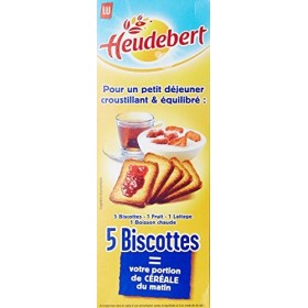 Heudebert Biscotte Nature 36 Tranches 290 g - Lot de 5