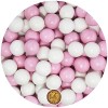 EinsSein 0,7kg Crispy chocolat Dragees perles mariage Mix grand blanc-rose perle dragées baptême communion amandes feter et r