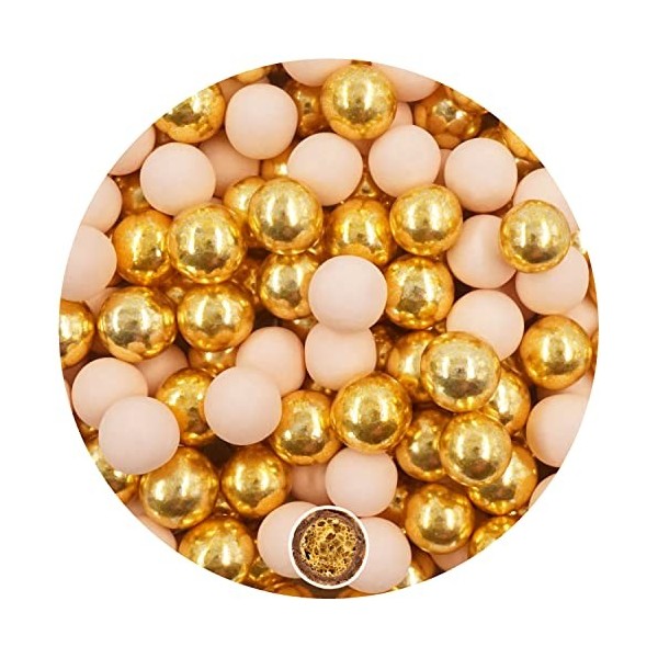 EinsSein 0,7kg Crispy chocolat Dragees perles mariage Mix grand blanc-rose perle dragées baptême communion amandes feter et r