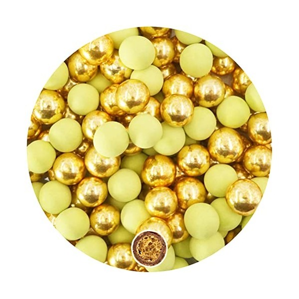 EinsSein 0,7kg Crispy chocolat Dragees perles mariage Mix grand blanc-rose perle dragées baptême communion amandes feter et r