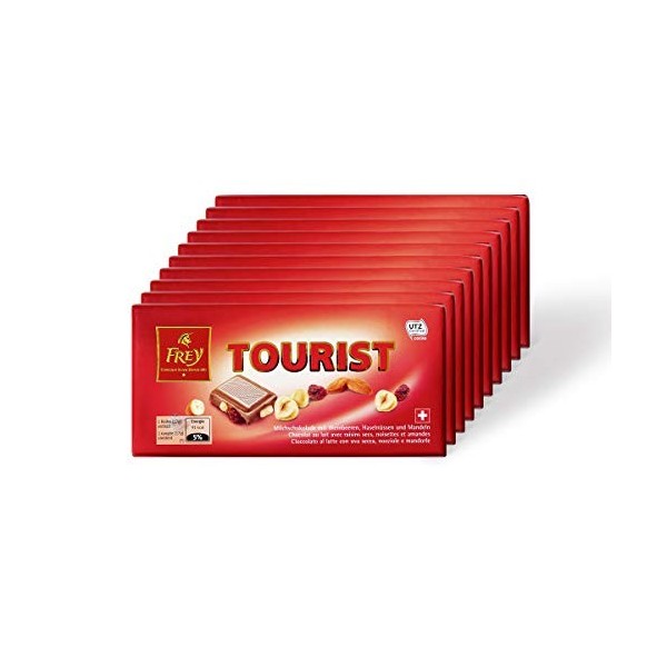 Frey 10 Tablettes de chocolat classiques de 5 variétés 100g - Classic Mix - Fabriqué en Suisse - Lot de 10 tablettes - Certif