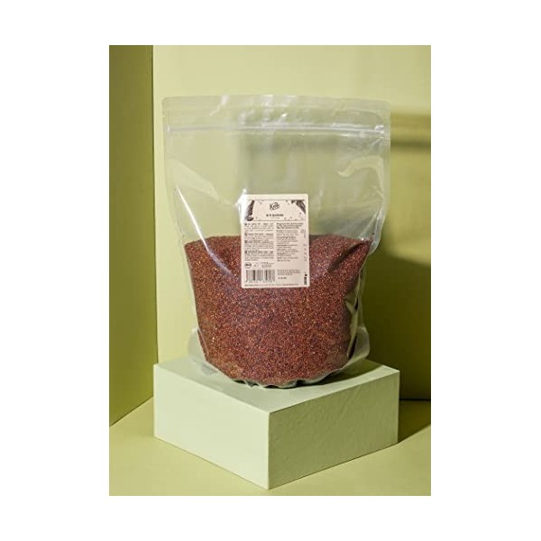 KoRo - Quinoa rouge bio - 2 kg - Délicieuse alternative au riz, issu de lagriculture biologique contrôlée, non traité et nat